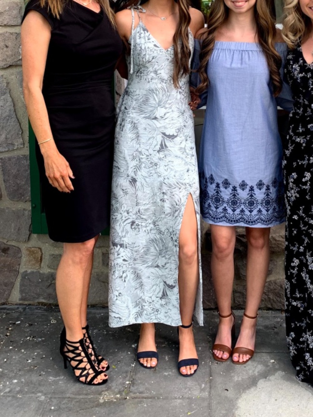 Style Rack Gray Floral Tie-Shoulder Maxi Dress
